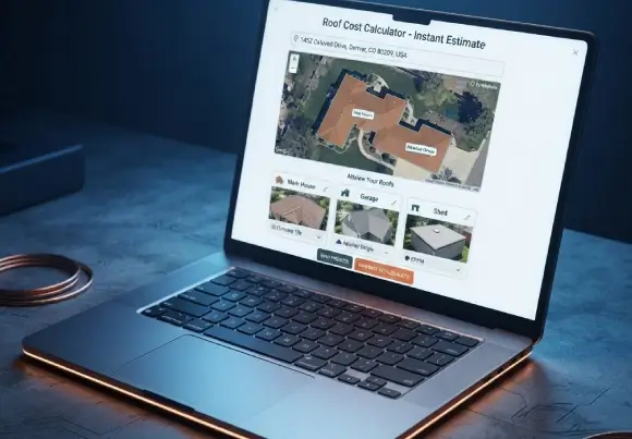 Homeowner searching for roofing companies online